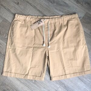 NITAGUT | NWT men’s linen drawstring camel color shorts. Size 3XL